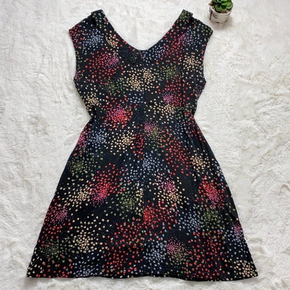 COPY - Anthropologie Tulle V Neck Retro Style Fireworks Mini Dress Black Size M… - Picture 3 of 13